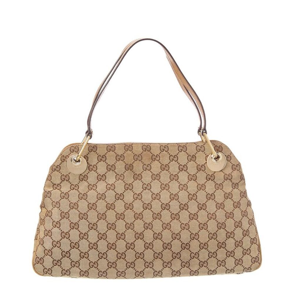 Gucci Brown Canvas Eclipse Shoulder Bag (Authentic Pre-Loved)